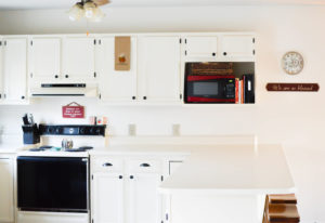 Do you struggle with clutter on your kitchen counters? These 7 simple and easy to implement strategies will help you clear the clutter and keep it away! Click over to simplify your kitchen today!