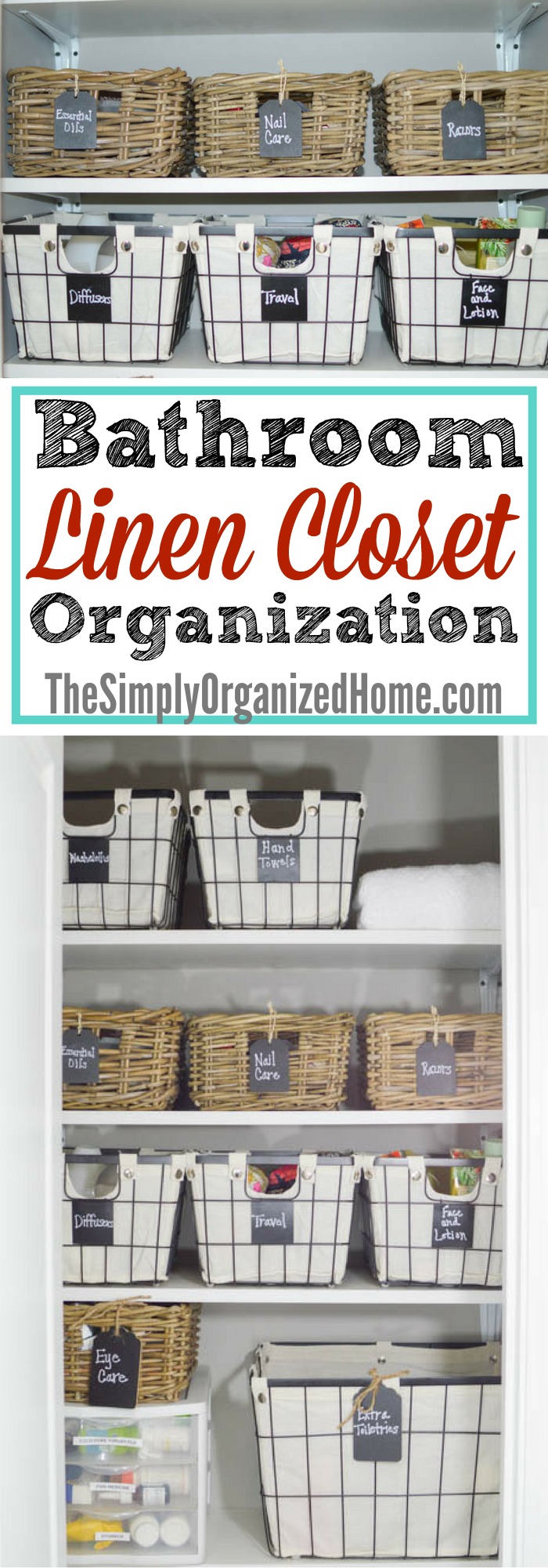Organizing A Master Bathroom Linen Closet - Thistle Key Lane