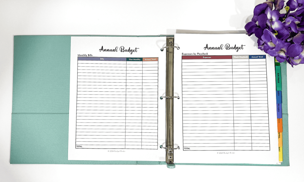 PRINTABLE 12 Month Budget Planner, Monthly Budget Sheet, Financial Journal,  Zero Based Budget, Paycheck Budget, Yearly Budget Planning, 